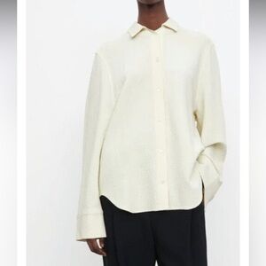 Toteme Wide Sleeve Crepe Blouse